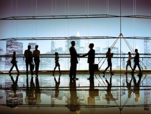 Corporate Business Team Connection Discussion Working Concept